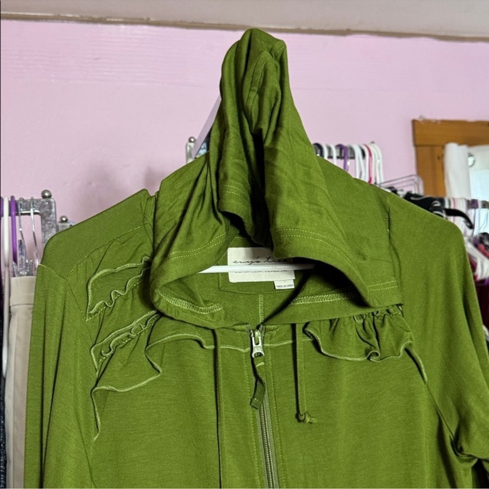 Evy’s Tree Olive Green Women's Hoodie new size XL - Picture 3 of 7